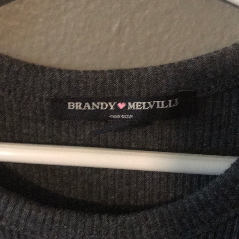 Gray Brandy Melville Ribbed Bodycon Dress